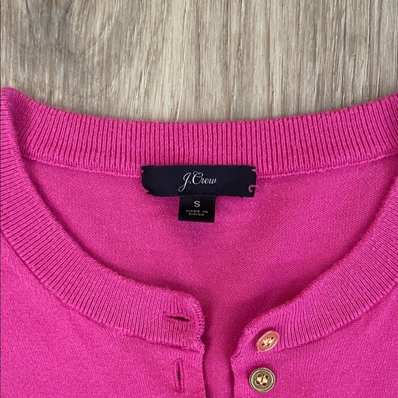 J. Crew Vibrant Pink Cardigan - Picture 2 of 3